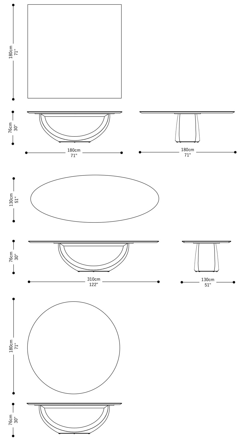 Imagem das dimensões completas do produto